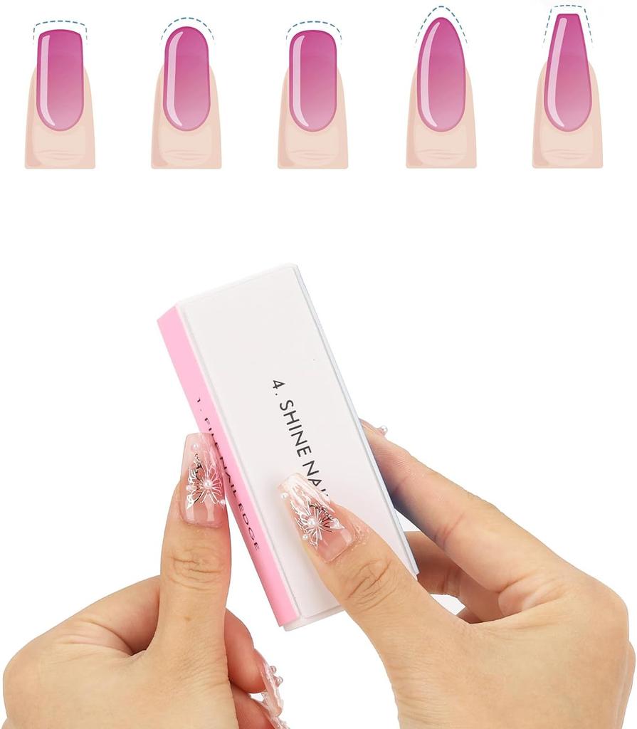 5 Pcs/1Set Nail Sponge Buffer Block Shine Polisher Nail Buffing File Manicure Sanding Nail File Nail Art Tools Kit