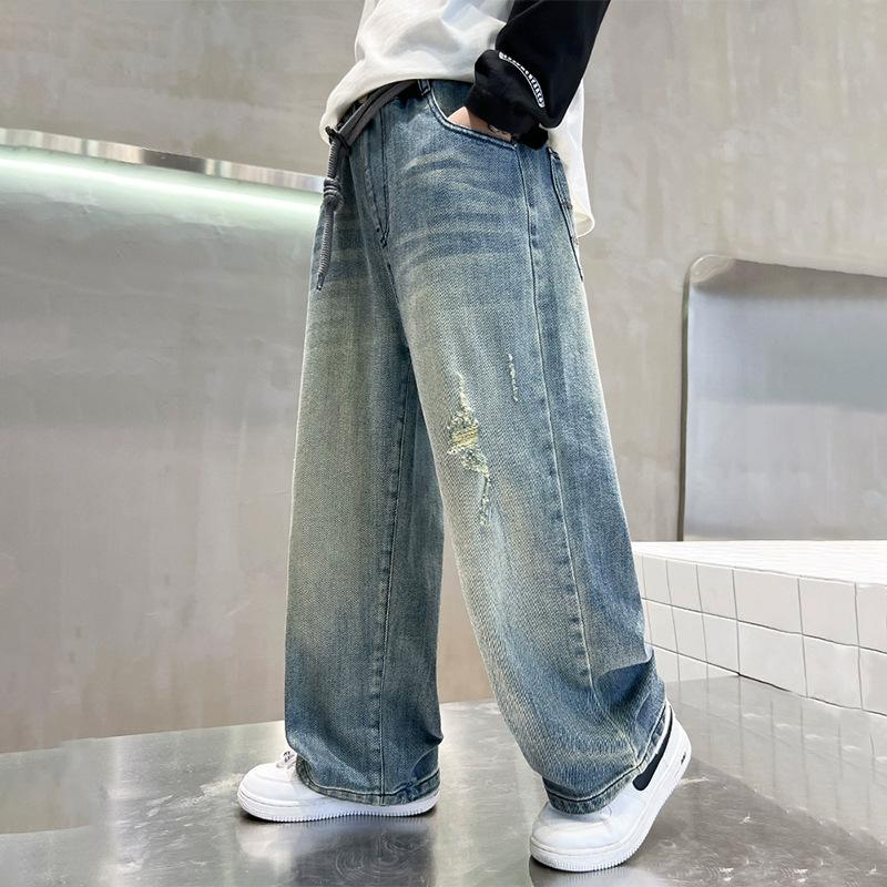 Kinderjeans Jungen Frühlingskleidung Hosen Jungenjeans Frühling und Herbst Sporthosen