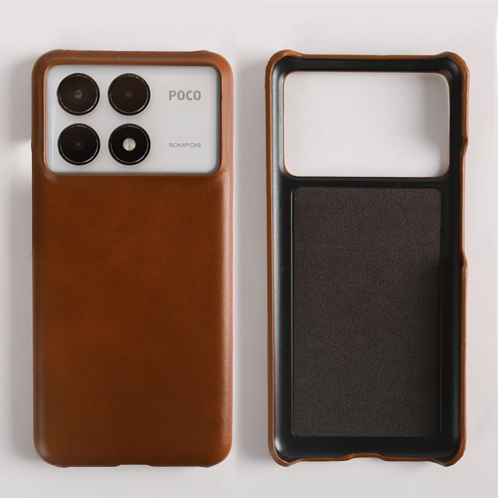 Business Oil Wax Genuine Leather Case For Poco F8 Ultra F5Pro POCO X6Pro M5 M6Pro X4 X5 F2Pro Cover Back Coque Shockproof Fundas