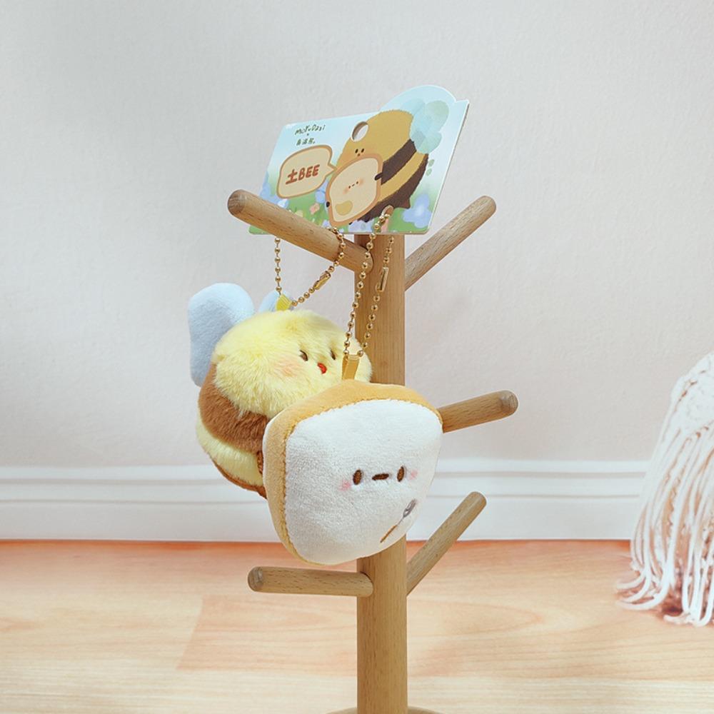 Funny Cute Magnetic Pendant Stuffed Animal Stuffed Bee Doll Cai Bee Plush Toys  Birthday Gifts