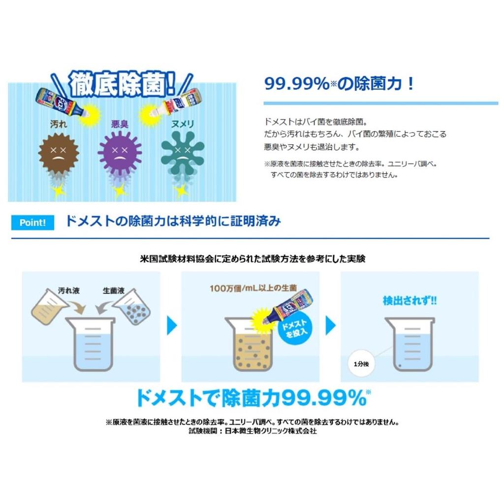 Domesto Disinfectant Cleaner with Hypochlorous 500ml x 5 Includes Leaflet [Bulk Purchase] Acid, Bottles,