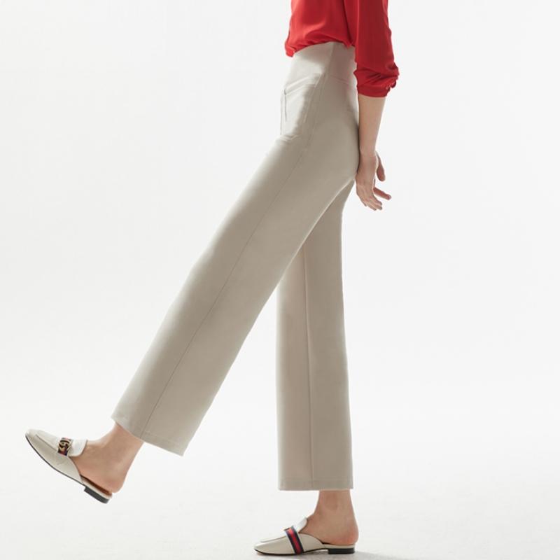 Baiyu Women Front Pocket Semi Wide Pants 4 Types Choose 1 Piww
