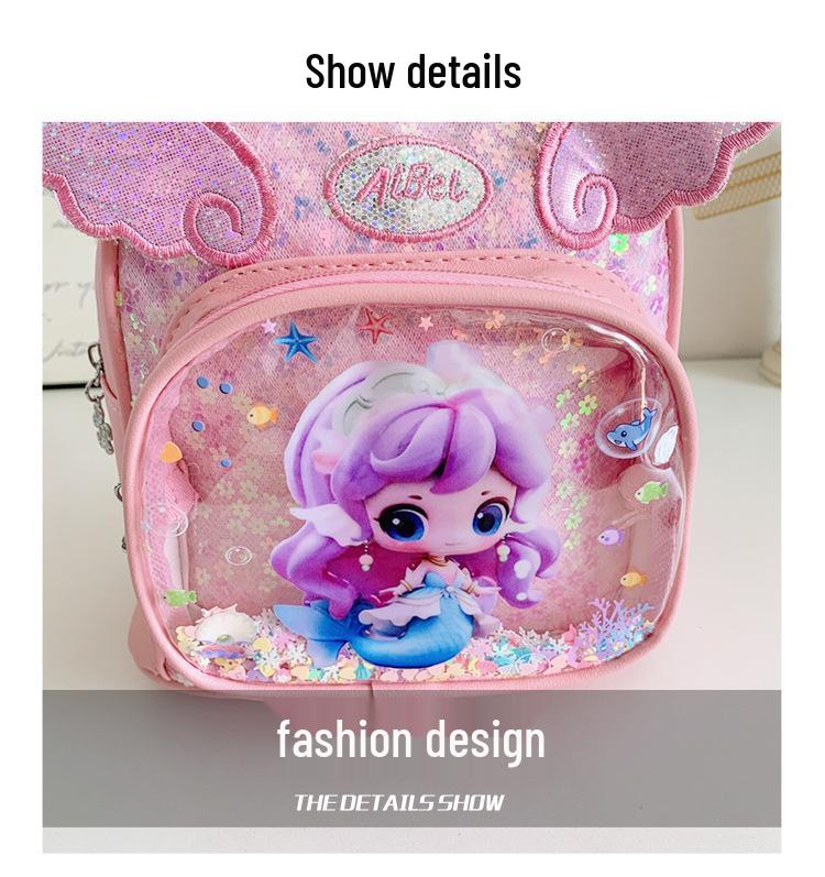 Pailletten Prinzessin Kinderrucksack - Niedlich, Leicht, Cartoon Vorschultasche für Kinder