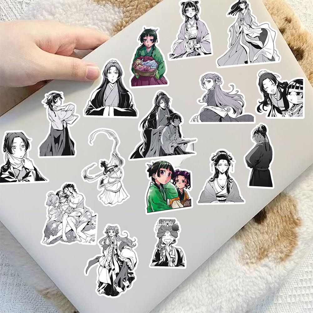 10/30/88pcs Black White Anime The Apothecary Diaries Stickers Funny Cartoon Decals Scrapbook Phone Laptop Graffiti Sticker Pack