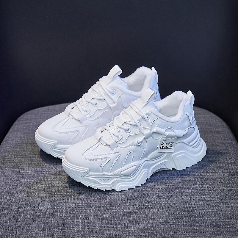 Spring New High-top Dad Women's Shoes Student Height-increasing Sports Shoes Running Casual Shoes--