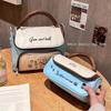 Minimalist Large Capacity Portable Pencil Bag With Pu Material For Students And Office Use