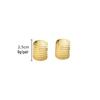 Retro Geometric 304 Stainless Steel Ear Studs with Concave-Convex Design