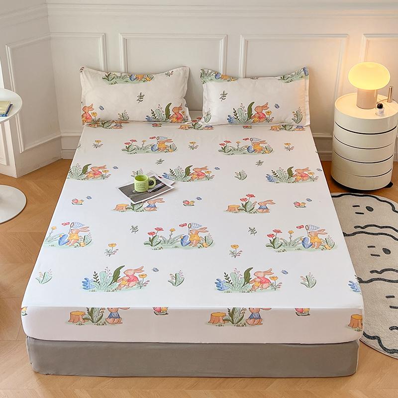 Queen Bonenjoy Size Fitted Bed Sheet With Elastic Band King Size Bed Cover Floral Style Sabanas Cama 150 Sheets No Pillowcase