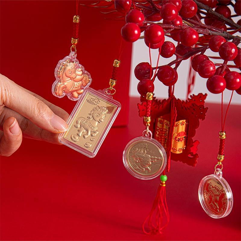 Horse Hanging Decor 2026 Horse Year Chinese New Year Pendant Lucky Keychain Pendants Spring Festival Gift Backpack Pendant