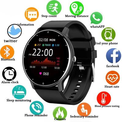 Smart Watch Women Men Full Touch Screen Bluetooth 5.2 Call Waterproof Watches Sports Fitness Tracker