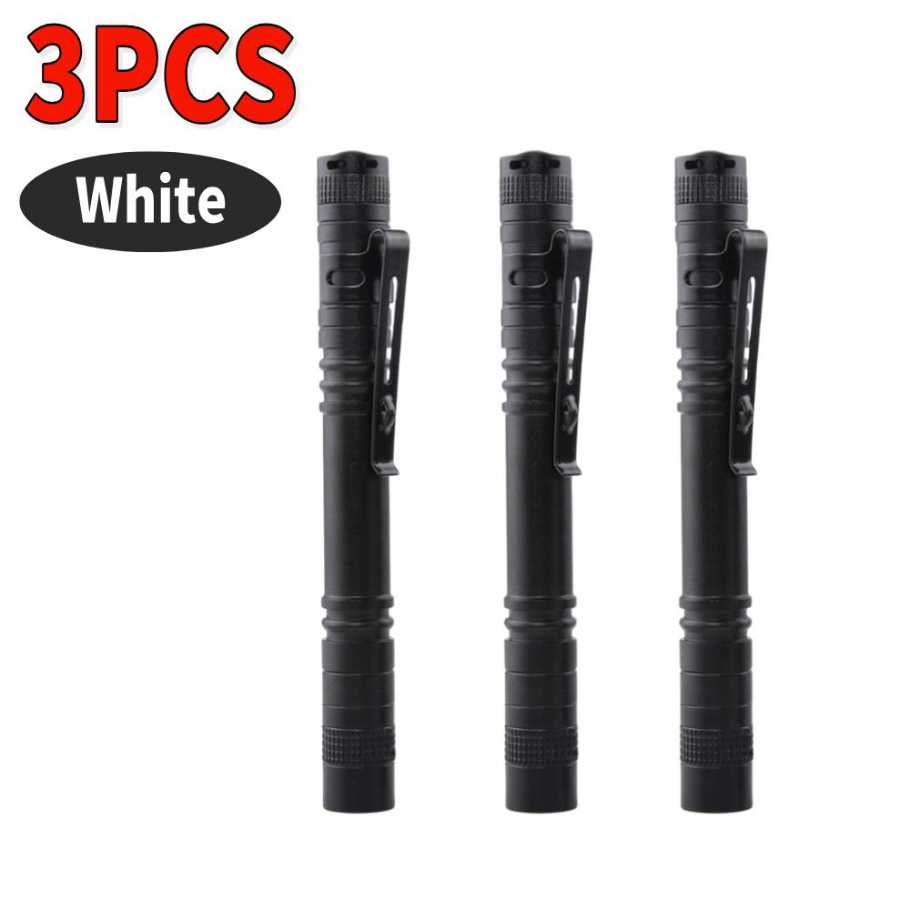 1-5PCS 395nm UV LED Torch Mini Portable Flashlight with Clip Pen Light Waterproof Banknote Pet Urine Stains Detector Pocket Lamp