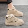 Fleece High-top Sneakers Women's 2026 Winter New Warm Pregnant Women's Large Cotton Shoes Platform Leather Snow Boots