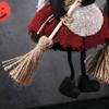 Eerie Apron Witch with Broom Suspended Decoration Chilling Adorment for Halloween Parties and Event Festives Ornament