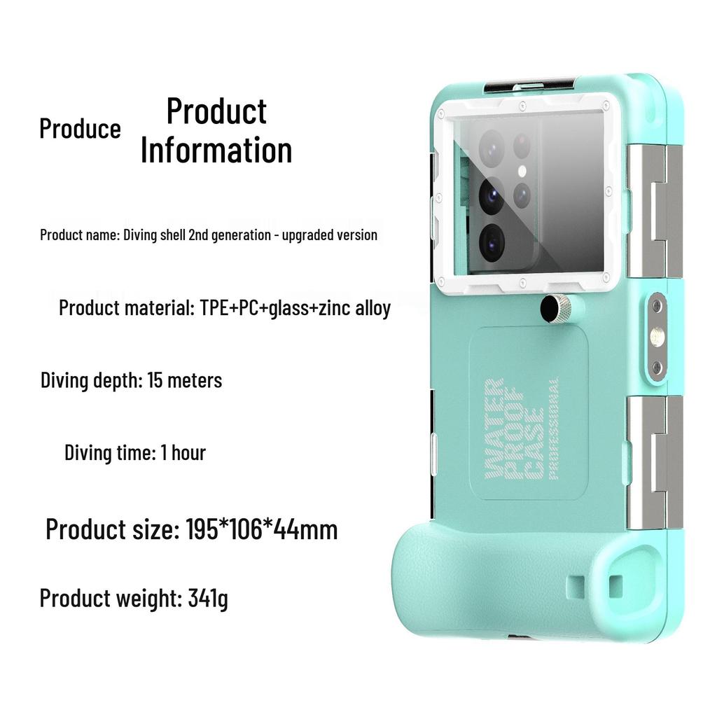 Red Pepper Black Tech 15m Waterproof Diving Case for Apple, Samsung, Huawei, and Xiaomi Phones