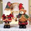 Bear Knitted Christmas Doll Kawaii Santa Claus Stretch Doll Long Legged Elk Doll  Children