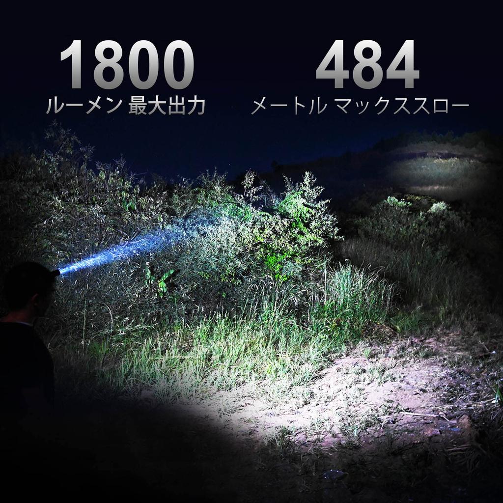 ACEBEAM Defender P16 Tactical 1800 484 Meter Dual Tail IP68 Drop Compact and Powerful LED Ideal for Assault Outdoor Repair and More HI Light, Lumens,