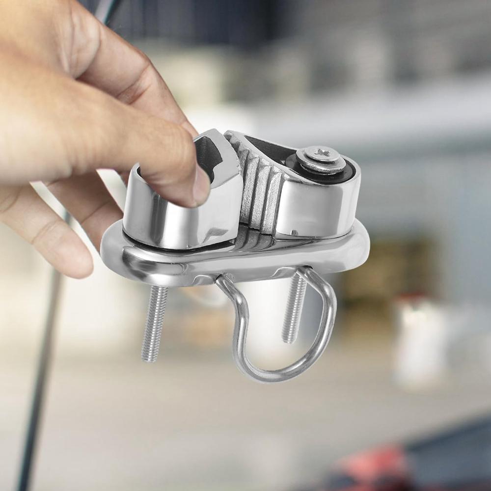 116 Stainless Steel Pulley Rope Gripper Cam Cleat Boat Cam Cleats Fairlead Sailing Sailboat Canoe Dinghy For 1-11mm Rope