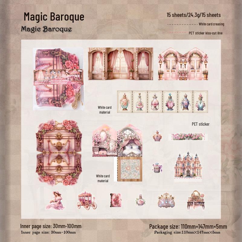 Mò Mò Pandora s Box Retro Journal Collage Scenery Pack