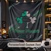TapestryIreland Rugby Custom Name Text Personalized Wall Hanging Tapestry Home Wall Decor