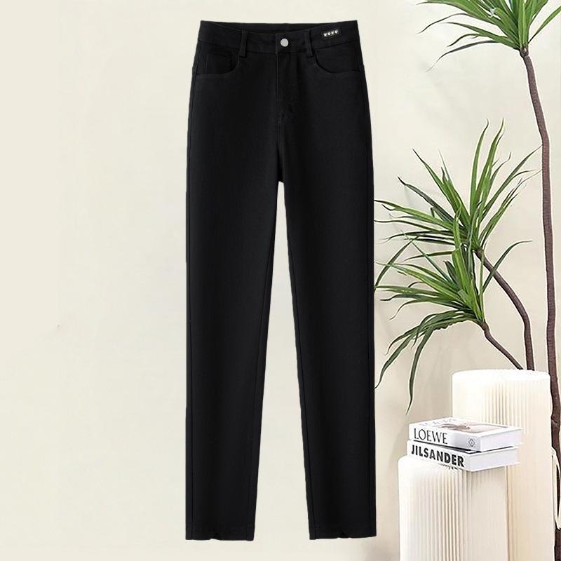 Women s Black Skinny Denim Elastic Pants - Spring/Autumn XL
