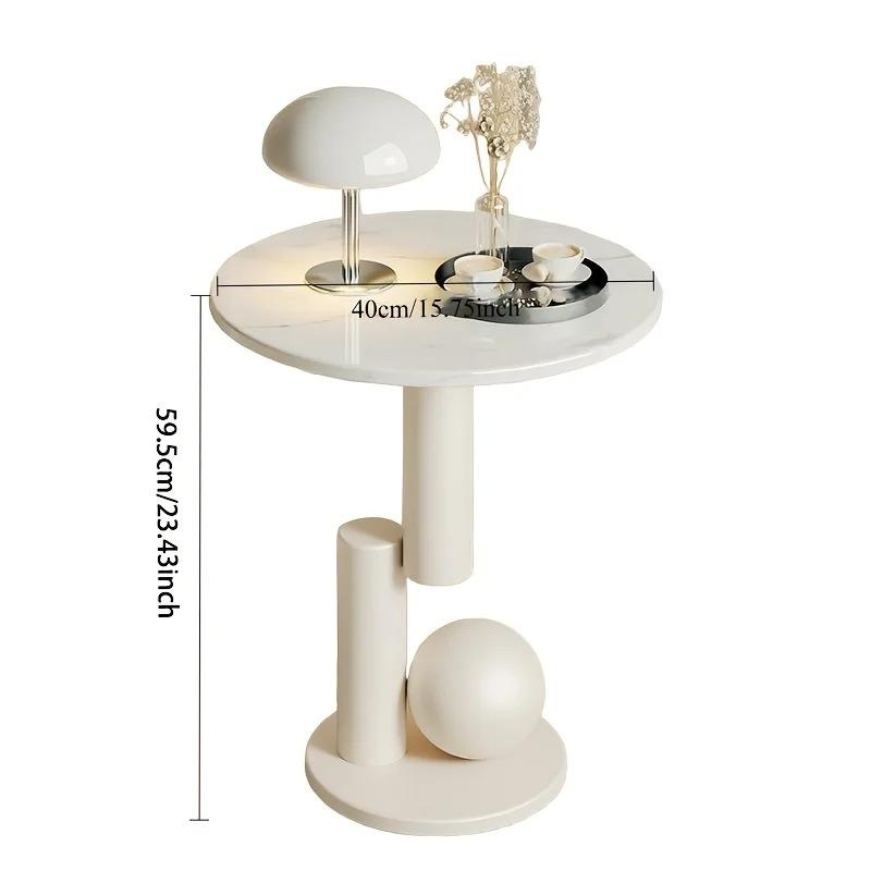Cream style creative sofa side table, living room small round table, creative coffee table or small round dining table.