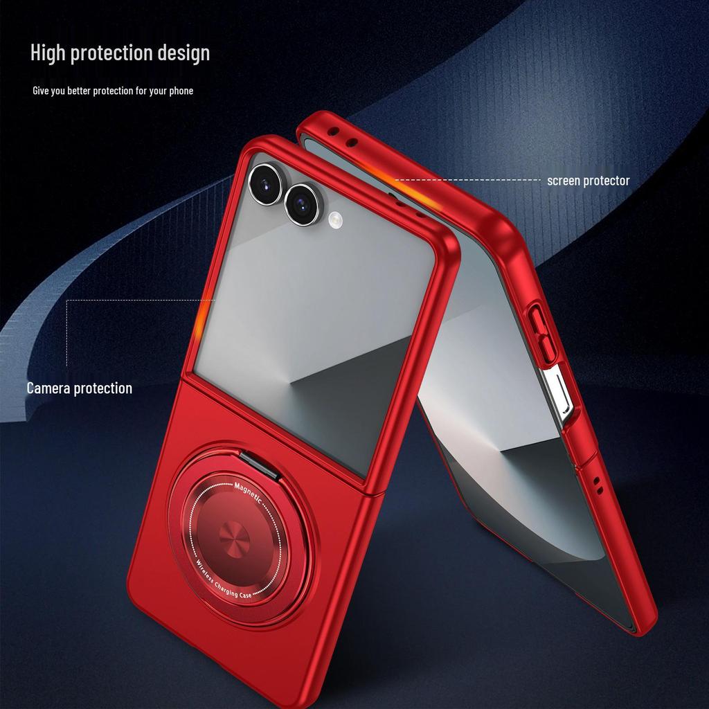 360° Rotating Magnetic Stand Case for Samsung Z-Flip7/6/5 - Foldable Protective Cover