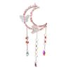 Crystals Suncatcher, Hanging Moon Butterfly Sun Catcher with Glass Prisms for Windows, Healing Crystal Decor for Home, Gift for Christmas Birthday
