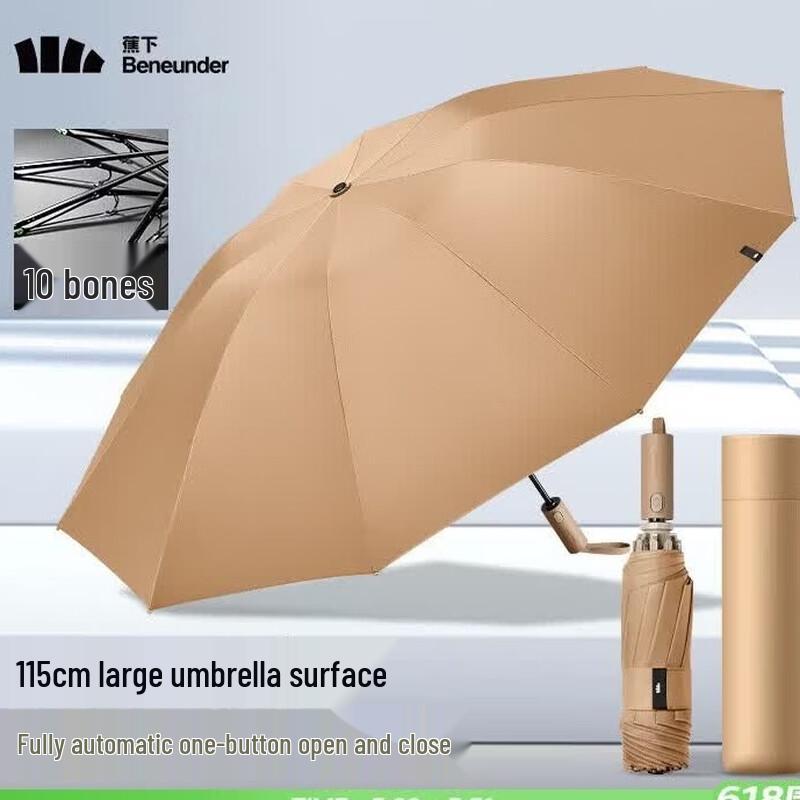 Beneath Automatic 10-Rib Reverse Folding Umbrella