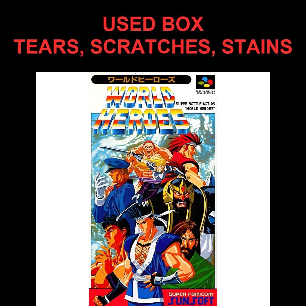 Used World Heroes SFC SNES Super Famicom SHVC-WZ Tested Working Nintendo Fighting Sunsoft (Sun Electronics) NTSC-J Super Nintendo Cartridge