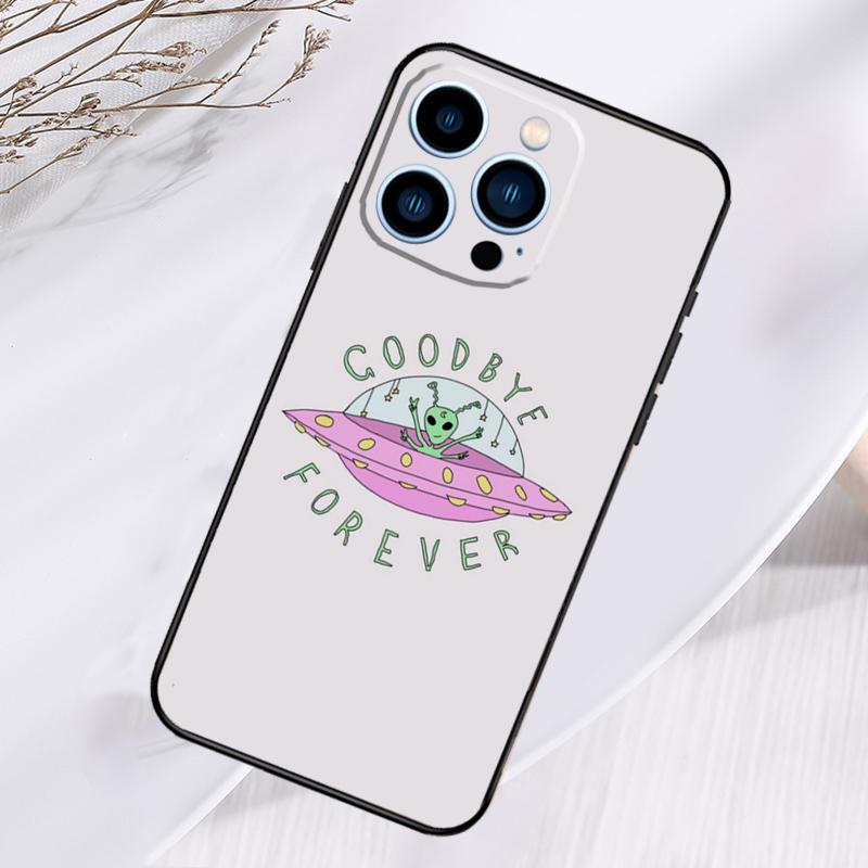 Aesthetic Alien Space Girl Phone Case For iPhone 16 Pro Max 15 14 12 11 13 17 Pro Max Plus 12 13 Mini 16e 17 Air Cover