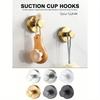 4pcs Suction Cup Hooks for Shower, Stainless Steel Waterproof Suction Cup Hooks, No-Drill Hooks, for Shower, Bathroom, Kitchen, Mounting