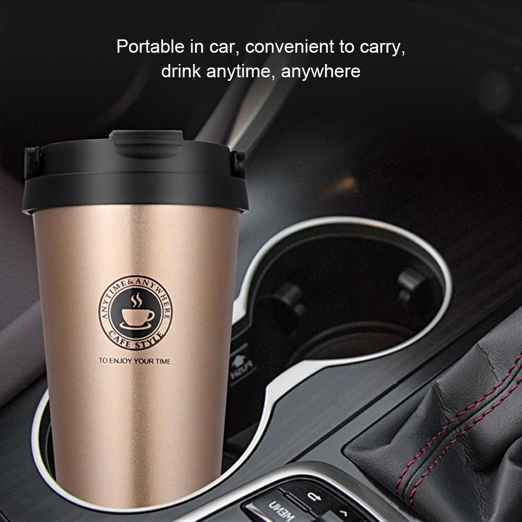 Izolované šálky na kávu za horka a za studena Velkokapacitní hrnek na kávu odolný proti vytečení s nepropustným víkem