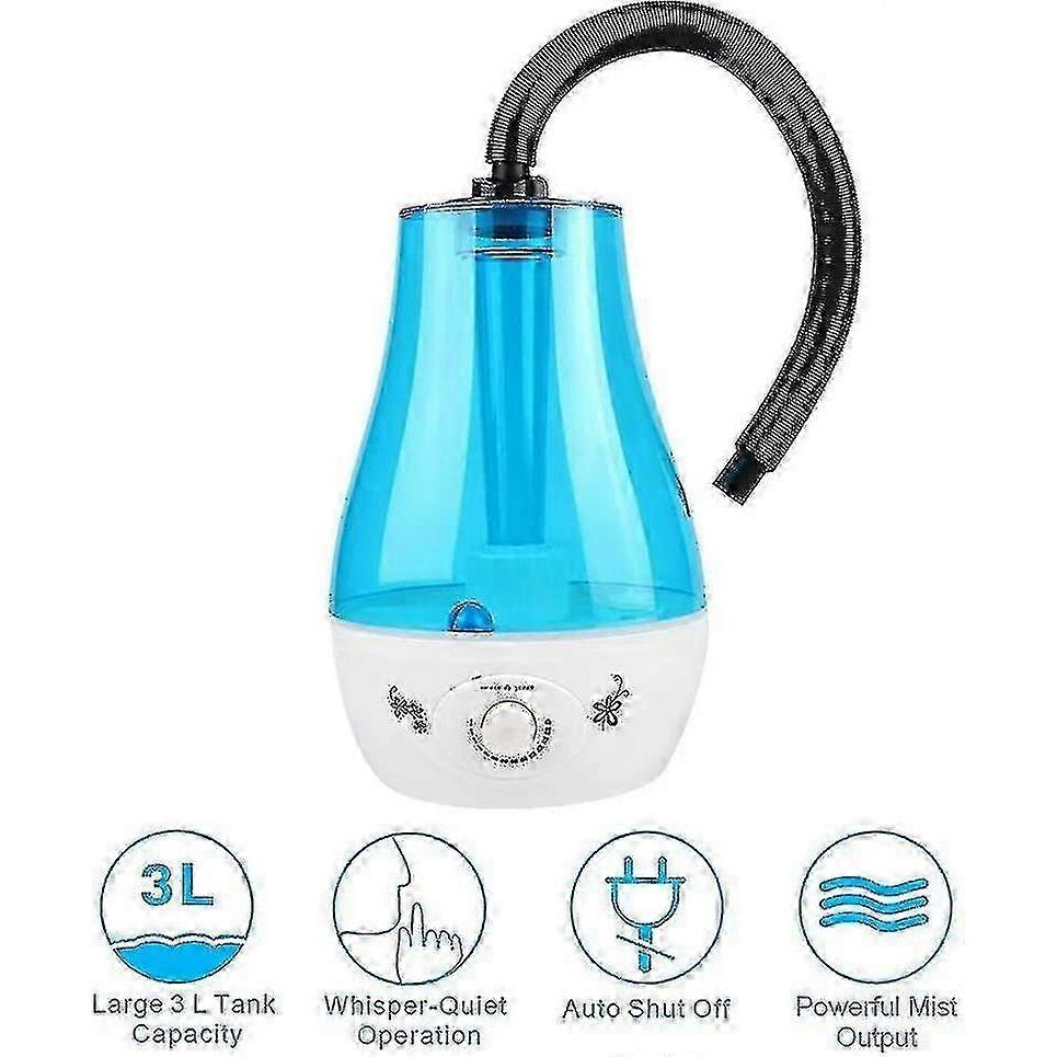 3l Reptile Terrarium Tank Humidifier Fog Generator Fogger Vaporizer Blue