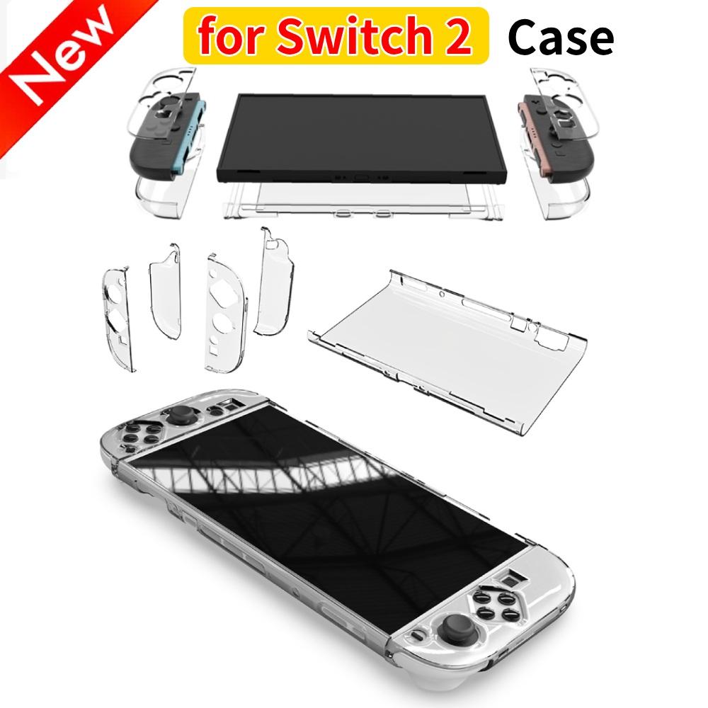 Clear Hard Case for Switch 2 Detachable PC Protective Case Cover Anti-Drop Clear Protector Protection Skin for NS 2 Accessories