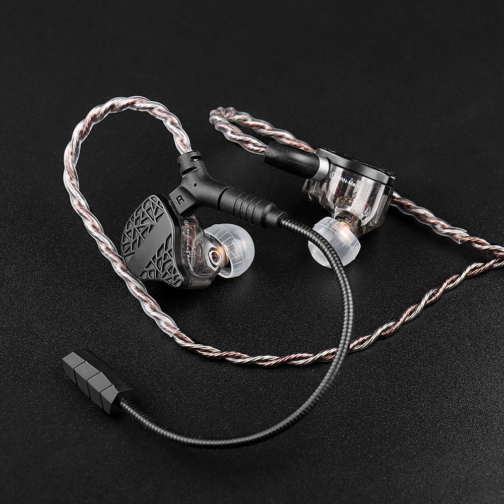 TRN Fire Kobber og Sølv Blandet Linjematerialer av Headsettets Oppgraderingskabel Kan Settes Inn i Mikrofon Spillkabler