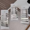 8Pcs Sliver Metal Hair Clips Women Girls Y2K Duckbill Hairpin Personality Bangs Side Headwear Barrettes Hairclip Styling Accessories
