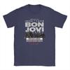 Herren Bon Jovi Forever Tour 2026 Musik T-Shirt Baumwolle Kleidung Humor Kurzarm Rundhals T-Shirt Geschenkidee T-Shirt