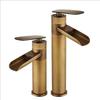 Antique Basin Faucets Waterfall Faucet Bathroom Black Sink Taps Single Lever Hot and Cold Water Mixer Taps Black White