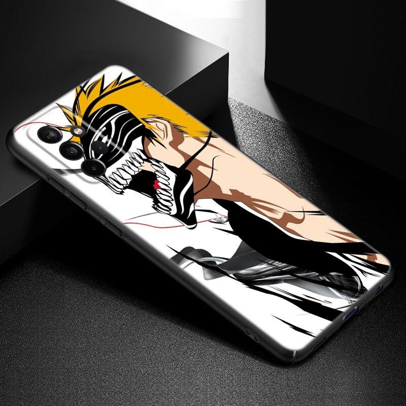 Anime BLEACHS Telefon Fall Für Samsung Galaxy A21 A30 A50 A52 S A13 A22 A32 A33 A53 A73 5G A11 a12 A31 A51 A70 A71 A72 Schwarze Abdeckung