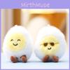 Cute Plush Egg Toy Adorable Boiled Egg Doll Keychain Accessory Soft Short Fur Design