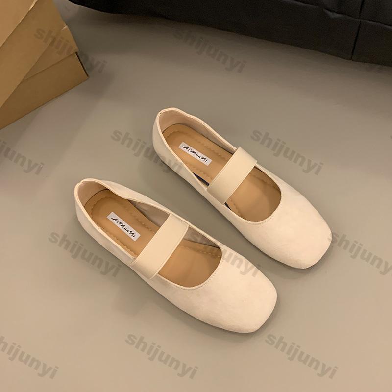 Fashion New Fashion Suede Loafers for Women Flats Single Shoes Spring Slip-on Fashion Casual Mary Jane Shoes Fashion Dress Zapatos Mujer