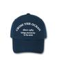 DOLPHIN WAVE APPAREL Dolphin Lettering Ball Cap Navy