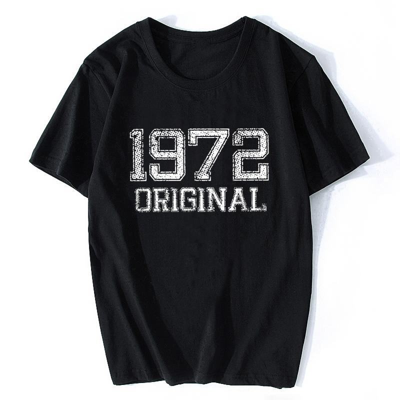 Hipster Made In 1972 Original Vintage T-Shirt Men Cotton T Shirt Dad Father Old Short Sleeve Tees New Arrival Tops