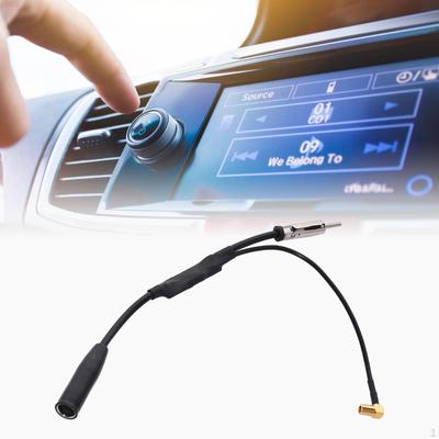 Rozdzielacz antenowy Smb Din wtyk męski do gniazda żeńskiego kabel AM FM DAB+ radio samochodowe 34,5 cm przenośny