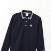 Champion Langarm-Polo Größe UV für Golf Damenhemd, CW-AG407, Marineblau, L, Schutz, Schnelltrocknend, Warm, Ein-Punkt-Logo,