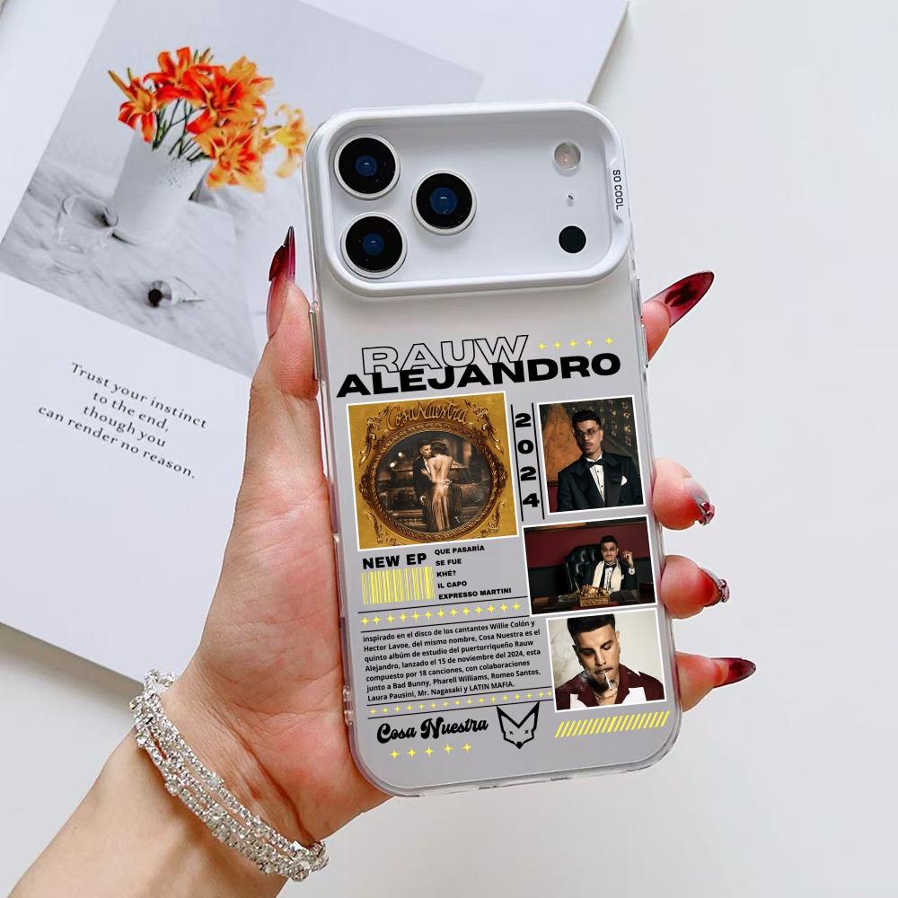 Singer R-Rauw Alejandro Phone Case For iPhone 17 16 15 14 13 12 11 Pro Max Air Matte Laser Aurora Shockproof Funda