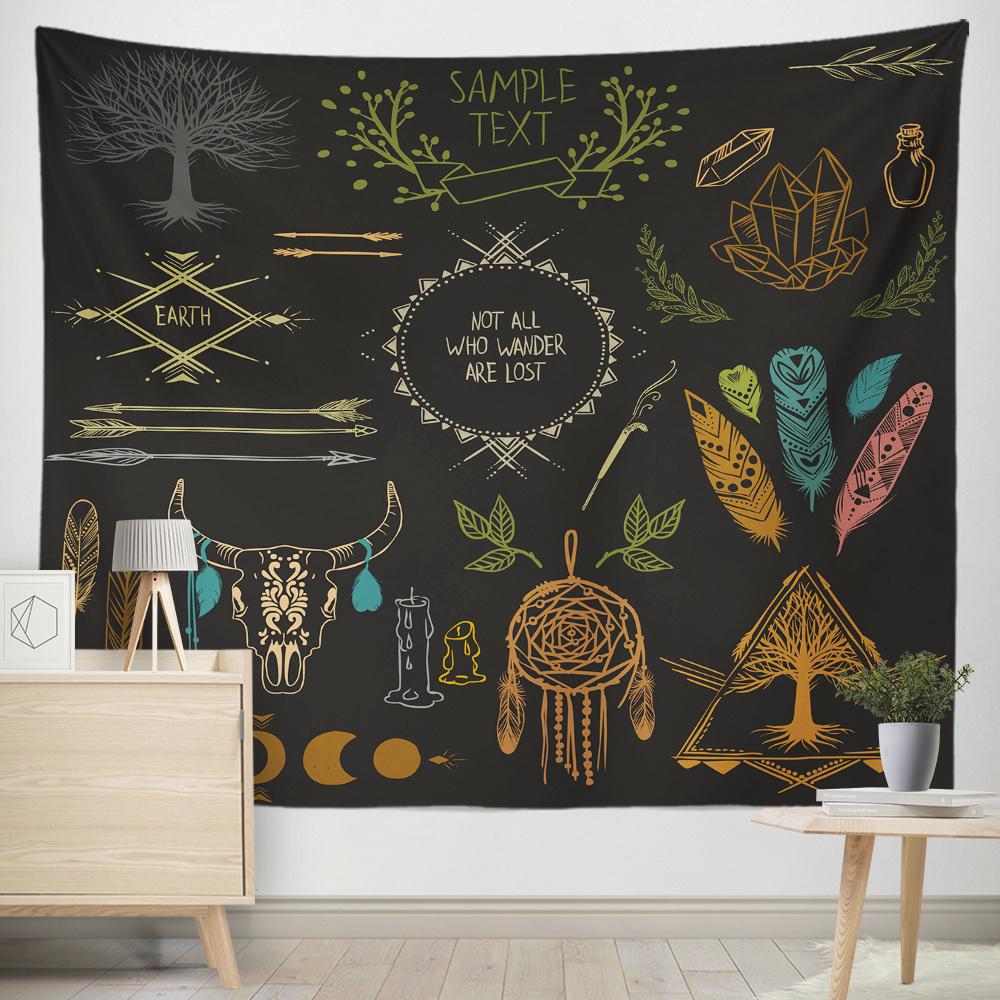 Bohemian Style Tapestry Background Cloth Hanging Cloth Bedroom Bedside Decorative Wall Cloth Rental Dormitory Tapestry