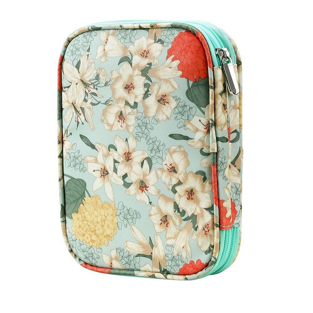 Tragbare Stricknadeln Hülle Bunt Langlebige Häkelnadel Tasche Oxford Stoff Reißverschluss Häkelnadeln Aufbewahrungstasche Nähwerkzeug