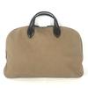 HERMES Edit 42 Tote Bag Business Bag Hand Bag Leather/Canvas Beige/Dark brown