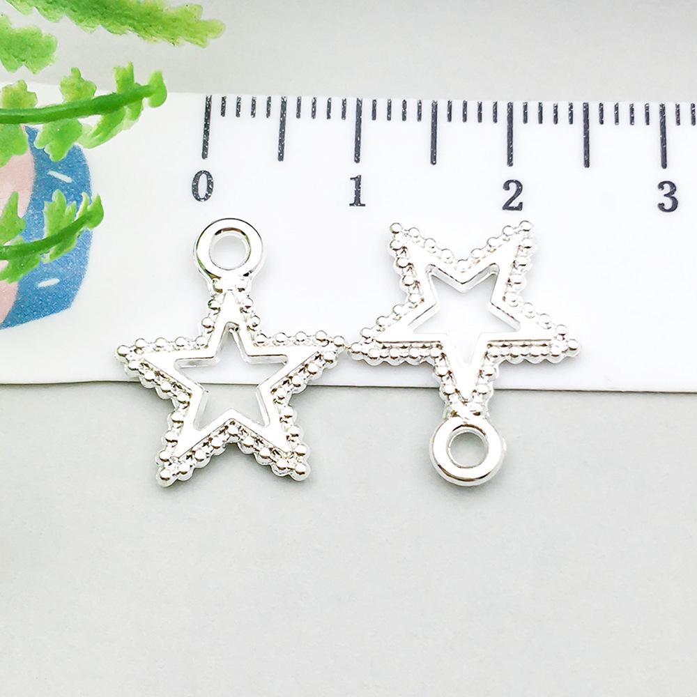 100-Piece Five-Color Alloy Sun, Moon, and Star Pendant Charms for DIY Jewelry